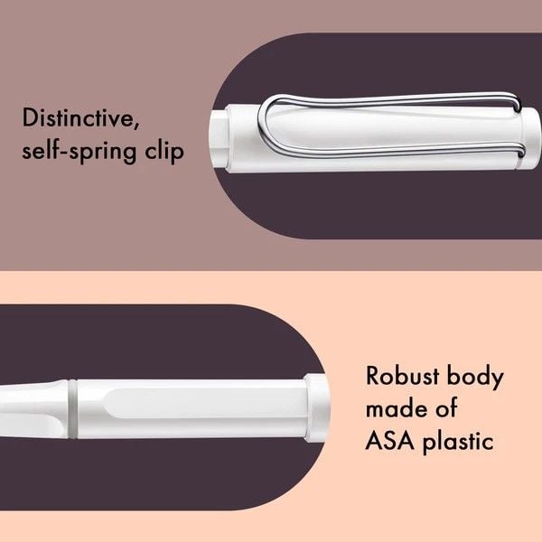 Produktbild: LAMY Tintenroller safari roll-ink mit T10 Tintenpatrone, white/wei&szlig;