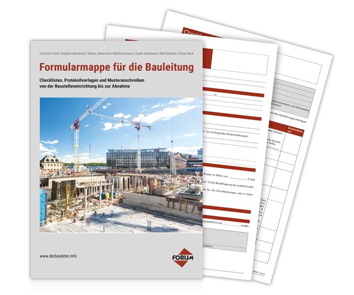 Produktbild: Formularmappe f&uuml;r die Bauleitung