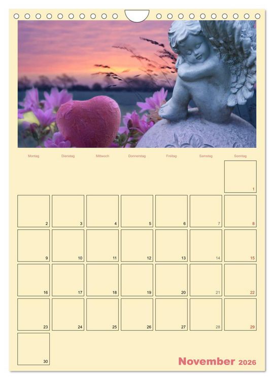 Produktbild: Monatsplaber f&uuml;r flei&szlig;ige Engel (Wandkalender 2026 DIN A4 hoch), CALVENDO Monatskalender
