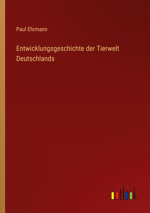 Produktbild: Entwicklungsgeschichte der Tierwelt Deutschlands