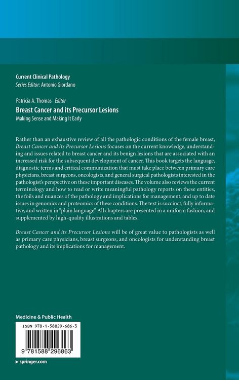 Produktbild: Breast Cancer and its Precursor Lesions