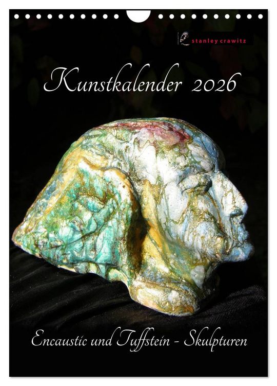 Produktbild: Kunstkalender 2026 - Encaustic und Tuffstein - Skulpturen (Wandkalender 2026 DIN A4 hoch), CALVENDO Monatskalender