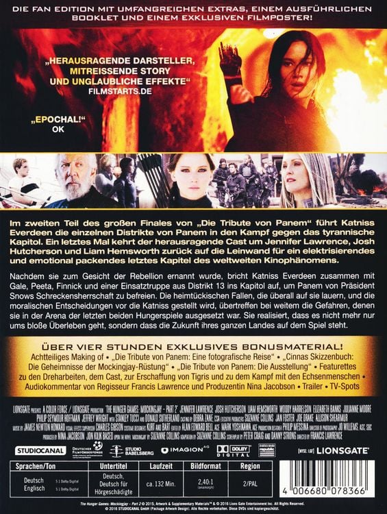 Produktbild: Die Tribute von Panem - Mockingjay 2 - Fan Edition [2 DVDs]