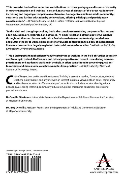 Produktbild: Critical Perspectives on Further Education and Training