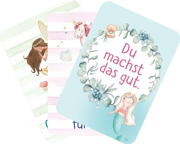 Produktbild: Mutmachkarten &ndash; Einhorn (Aquarelloptik)