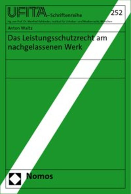 Produktbild: Das Leistungsschutzrecht am nachgelassenen Werk