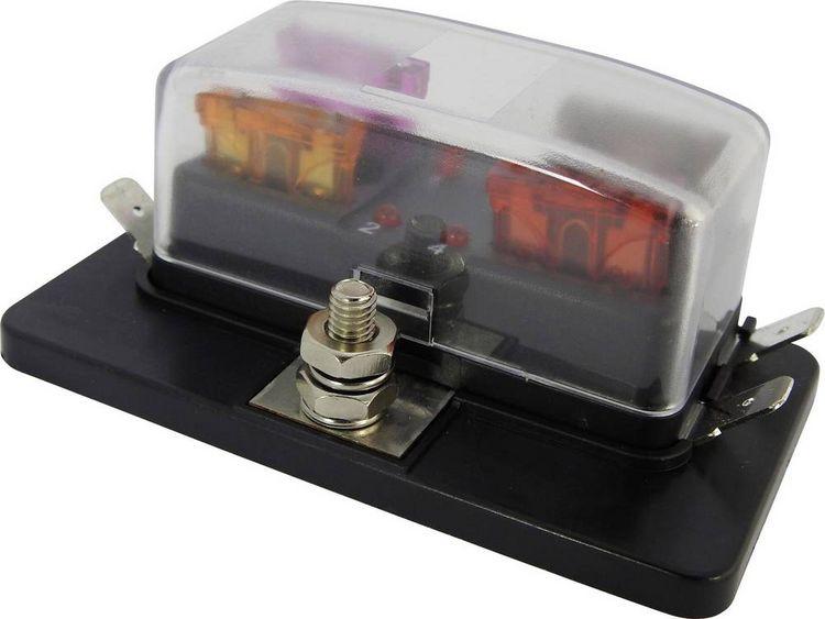 Produktbild: SecoR&uuml;t FHA504 LED Stromkreisverteiler Flachsicherung Standard Pole 4 30A 1St.