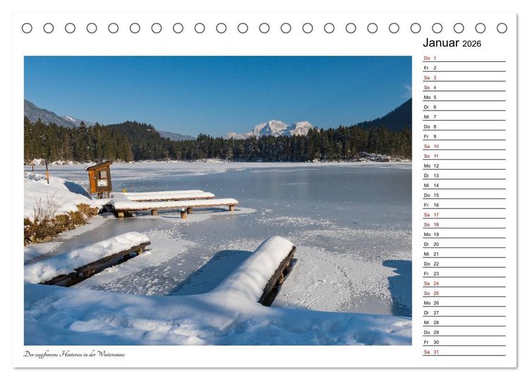 Produktbild: Rund um den Hintersee und Zauberwald (Tischkalender 2026 DIN A5 quer), CALVENDO Monatskalender