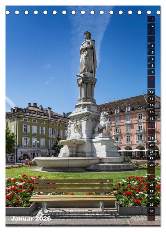 Produktbild: Stadtherz BOZEN (Tischkalender 2026 DIN A5 hoch), CALVENDO Monatskalender