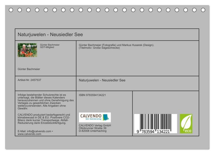Produktbild: Naturjuwelen - Neusiedler See (Tischkalender 2027 DIN A5 quer), CALVENDO Monatskalender