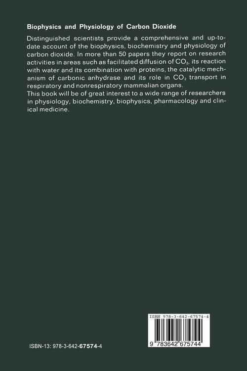 Produktbild: Biophysics and Physiology of Carbon Dioxide