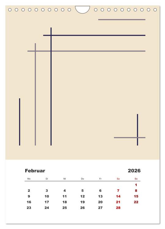 Produktbild: GeoArt - geometrische Formen (Wandkalender 2026 DIN A4 hoch), CALVENDO Monatskalender