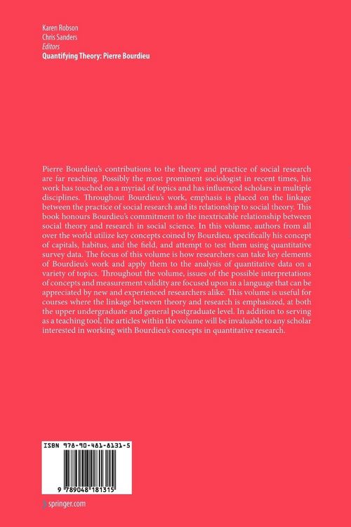 Produktbild: Quantifying Theory: Pierre Bourdieu