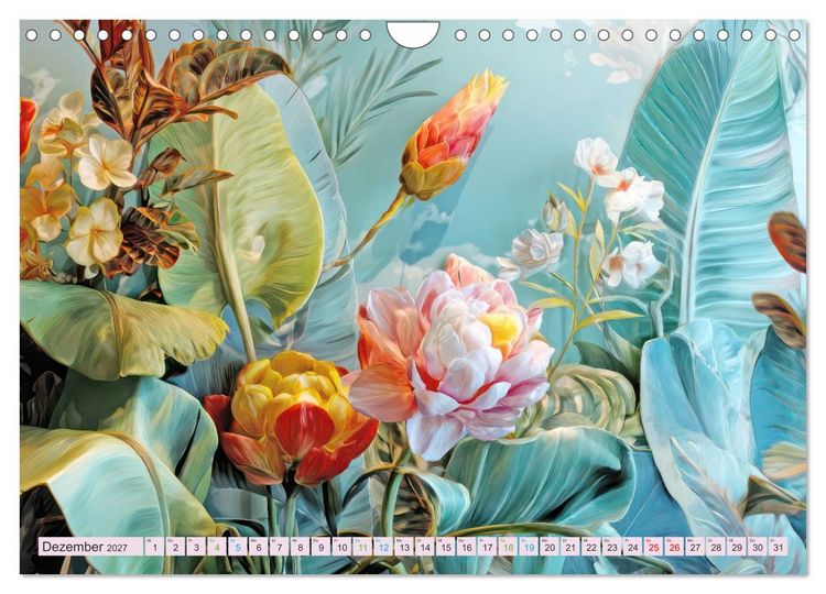 Produktbild: Exotische Pflanzenwelt - Illustrationen (Wandkalender 2027 DIN A4 quer), CALVENDO Monatskalender
