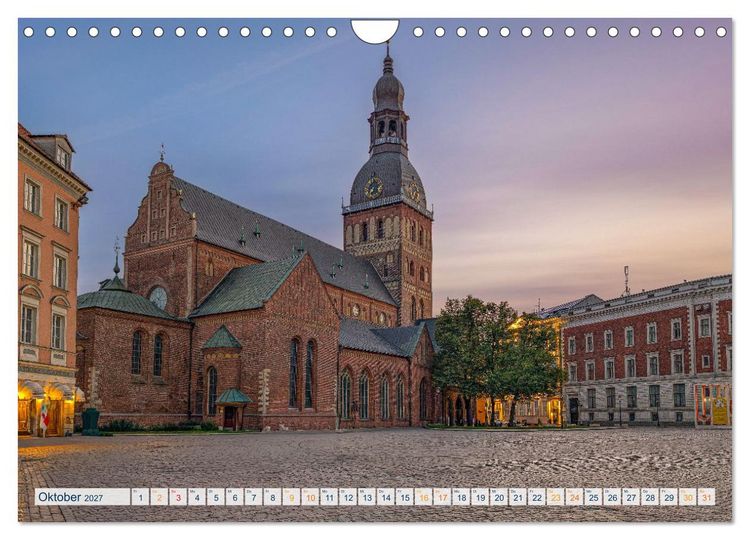 Produktbild: Nordischer Glanz &ndash; Tallinn - Riga - Vilnius (Wandkalender 2027 DIN A4 quer), CALVENDO Monatskalender