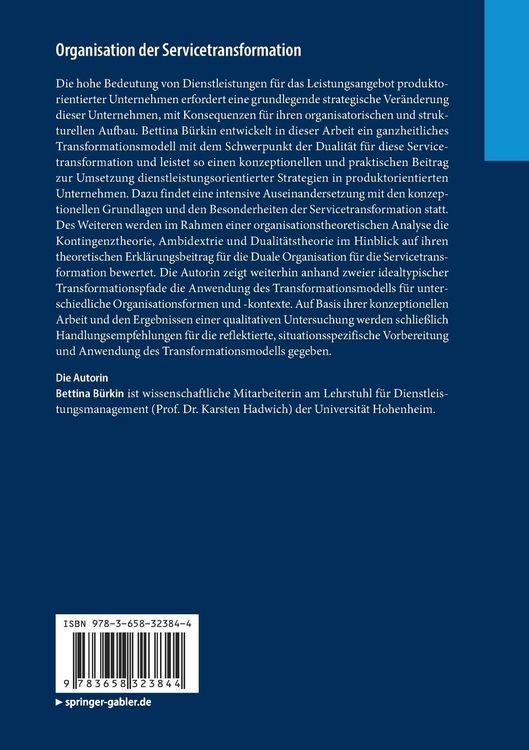 Produktbild: Organisation der Servicetransformation