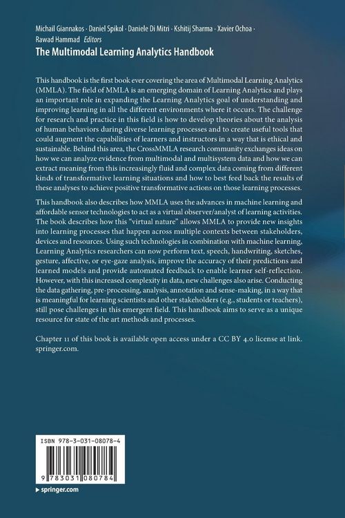 Produktbild: The Multimodal Learning Analytics Handbook