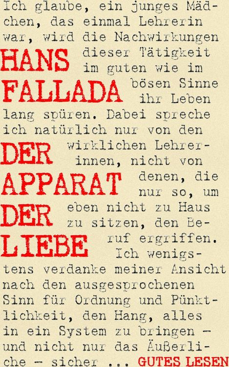 Bild vom Artikel Der Apparat der Liebe vom Autor Hans Fallada