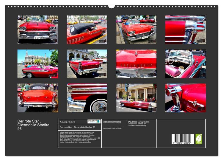 Produktbild: Der rote Star . Oldsmobile Starfire 98 (hochwertiger Premium Wandkalender 2026 DIN A2 quer), Kunstdruck in Hochglanz