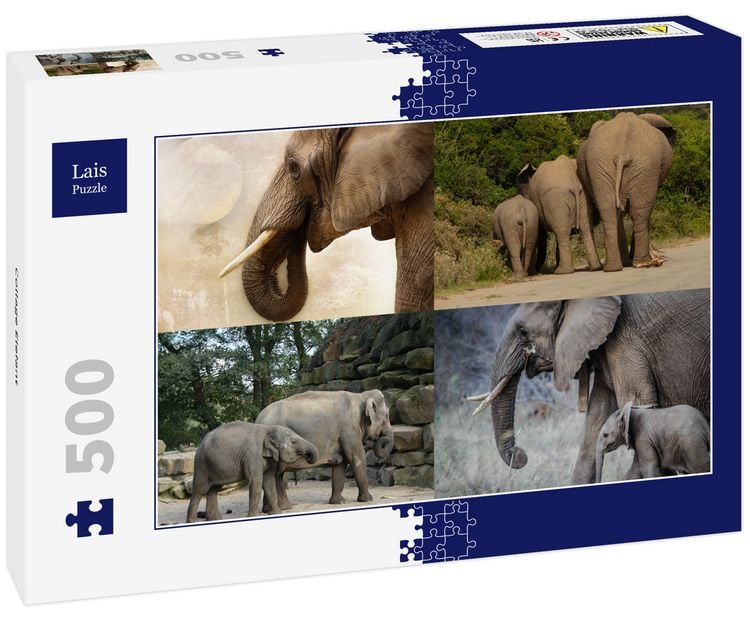 Produktbild: Lais Puzzle Collage Elefant 500 Teile
