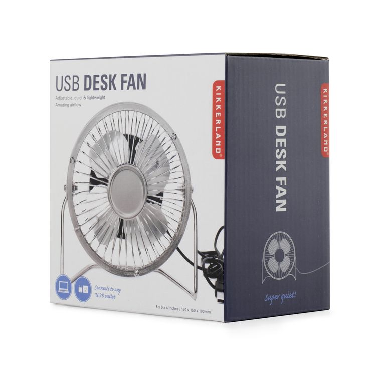 Produktbild: Usb Metal Desk Fan - Silver