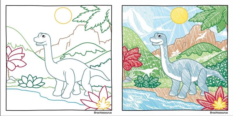 Produktbild: Zauberpapier Malbuch Dinosaurier