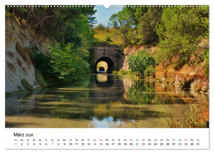 Produktbild: Unterwegs am Canal du Midi (Wandkalender 2026 DIN A2 quer), CALVENDO Monatskalender