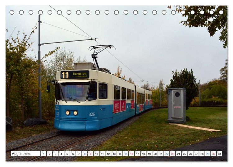 Produktbild: Die G&ouml;teborger Stra&szlig;enbahn (Tischkalender 2026 DIN A5 quer), CALVENDO Monatskalender