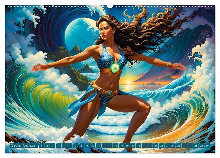Produktbild: Die Wellenbezwinger (hochwertiger Premium Wandkalender 2026 DIN A2 quer), Kunstdruck in Hochglanz