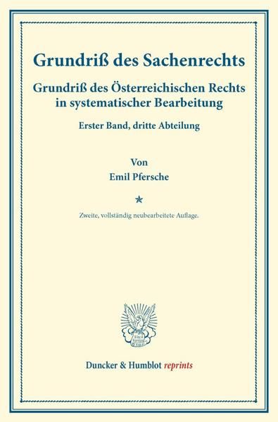 Produktbild: Grundri&szlig; des Sachenrechts.