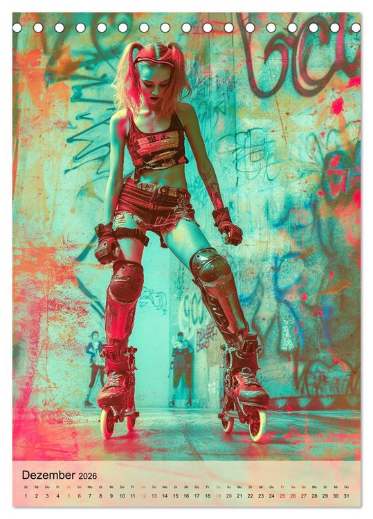 Produktbild: Rollerblades - einfach cool (Tischkalender 2026 DIN A5 hoch), CALVENDO Monatskalender
