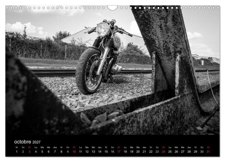 Produktbild: Une moto de caract&egrave;re (Calendrier mural 2027 DIN A3 vertical), CALVENDO calendrier mensuel