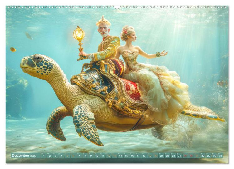 Produktbild: Opulente Unterwasserromanzen (Wandkalender 2026 DIN A2 quer), CALVENDO Monatskalender