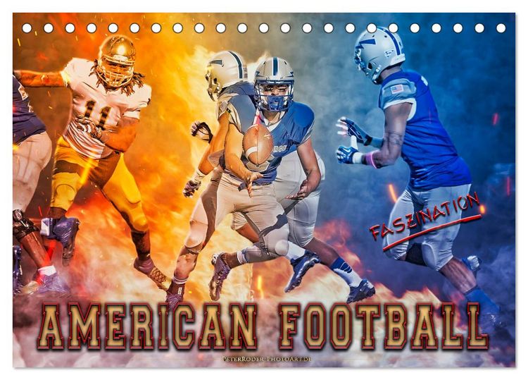 Produktbild: Faszination American Football (Tischkalender 2026 DIN A5 quer), CALVENDO Monatskalender
