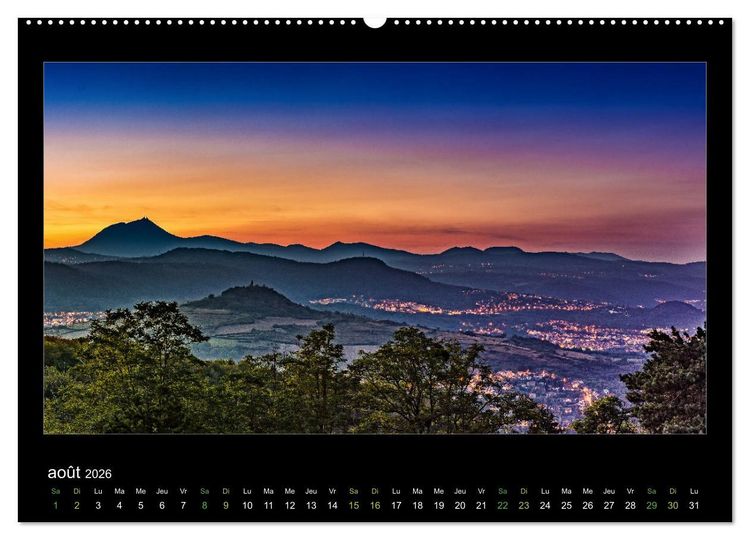 Produktbild: L'Auvergne est belle (Calendrier mural 2026 DIN A2 vertical) calendrier de bureau