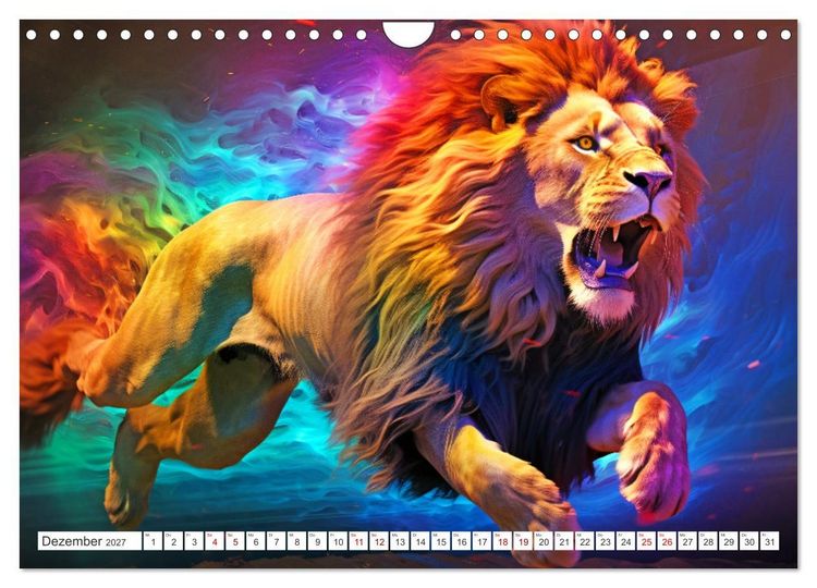 Produktbild: Farbsplash in der Tierwelt (Wandkalender 2027 DIN A4 quer), CALVENDO Monatskalender