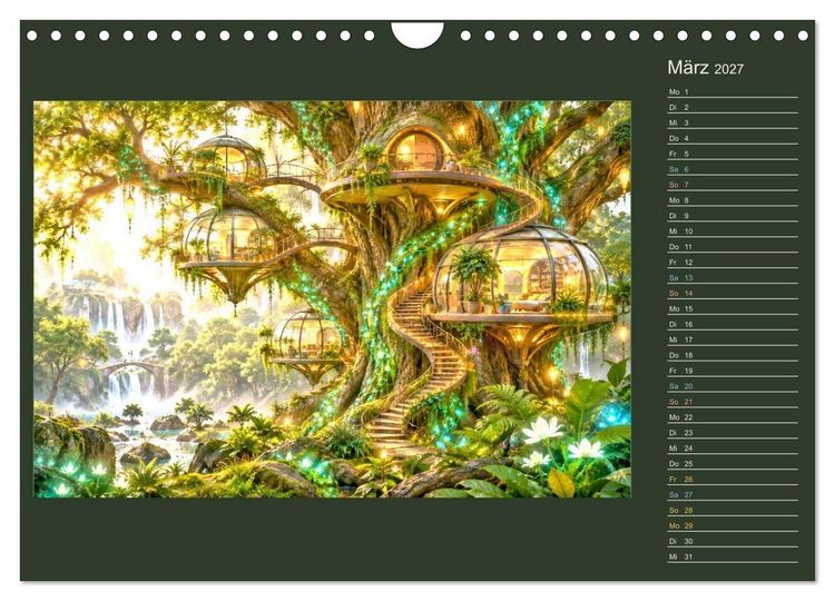 Produktbild: M&auml;rchenh&auml;user von morgen (Wandkalender 2027 DIN A4 quer), CALVENDO Monatskalender