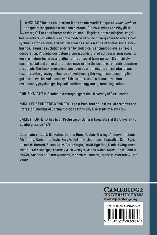 Produktbild: The Evolutionary Emergence of Language