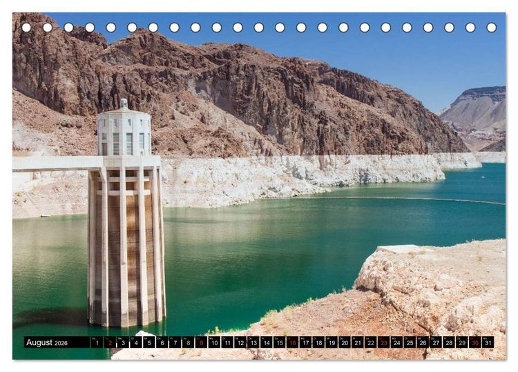 Produktbild: Der Hoover Staudamm (Tischkalender 2026 DIN A5 quer), CALVENDO Monatskalender