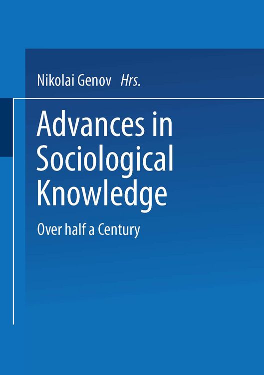 Produktbild: Advances in Sociological Knowledge