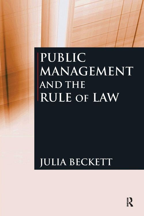 Produktbild: Public Management and the Rule of Law