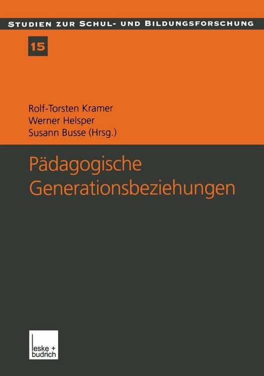 Produktbild: P&auml;dagogische Generationsbeziehungen