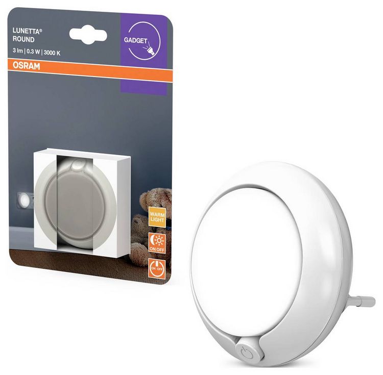 Produktbild: OSRAM HOMELIGHTING Lunetta Round White 4099854530616 LED-Nachtlicht Warmwei&szlig; Wei&szlig;