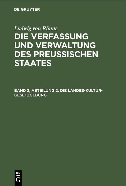 Produktbild: Die Landes-Kultur-Gesetzgebung