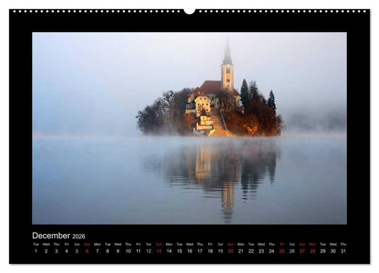 Produktbild: Lake Bled Slovenia (High Quality Premium Wall Calendar 2026 DIN A2 landscape),CALVENDO 12 Month Wall Calendar
