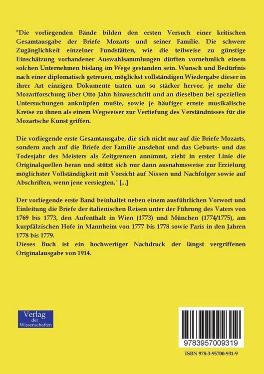 Produktbild: Die Briefe W.A. Mozarts und seiner Familie