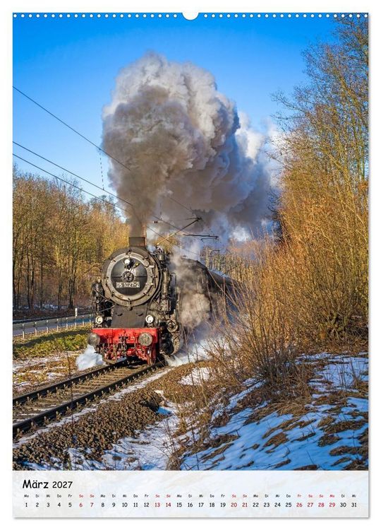 Produktbild: Mit der Dampflok durch den Harz (Wandkalender 2027 DIN A2 hoch), CALVENDO Monatskalender