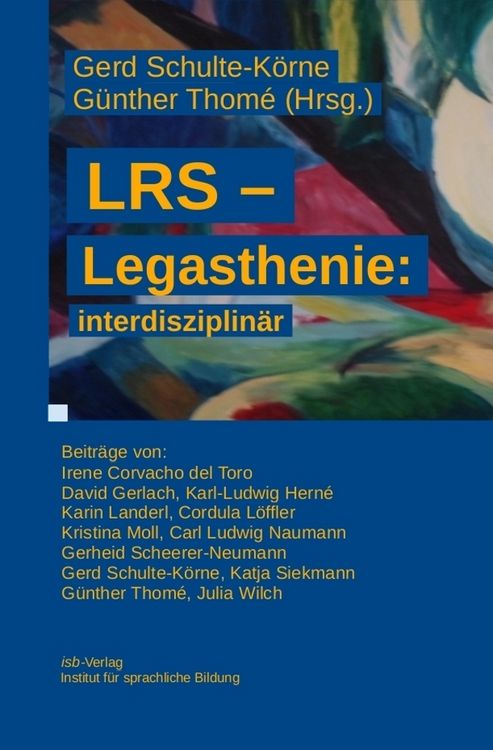 Produktbild: LRS - Legasthenie: interdisziplin&auml;r