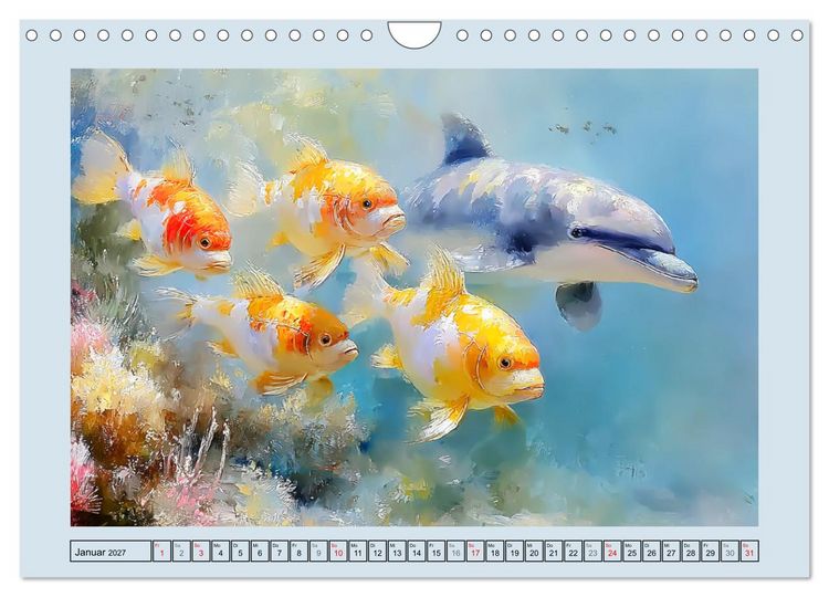 Produktbild: Delfine. Botschafter und T&auml;nzer der Meere (Wandkalender 2027 DIN A4 quer), CALVENDO Monatskalender