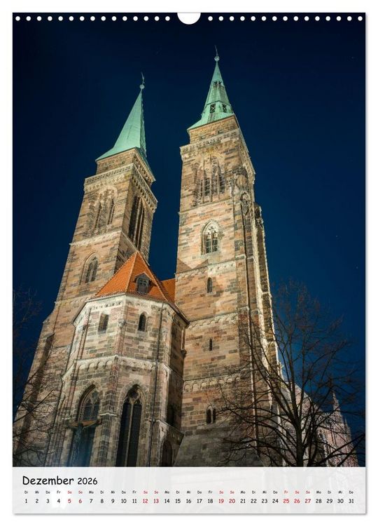 Produktbild: N&uuml;rnberg - Die faszinierende historische Altstadt (Wandkalender 2026 DIN A3 hoch), CALVENDO Monatskalender